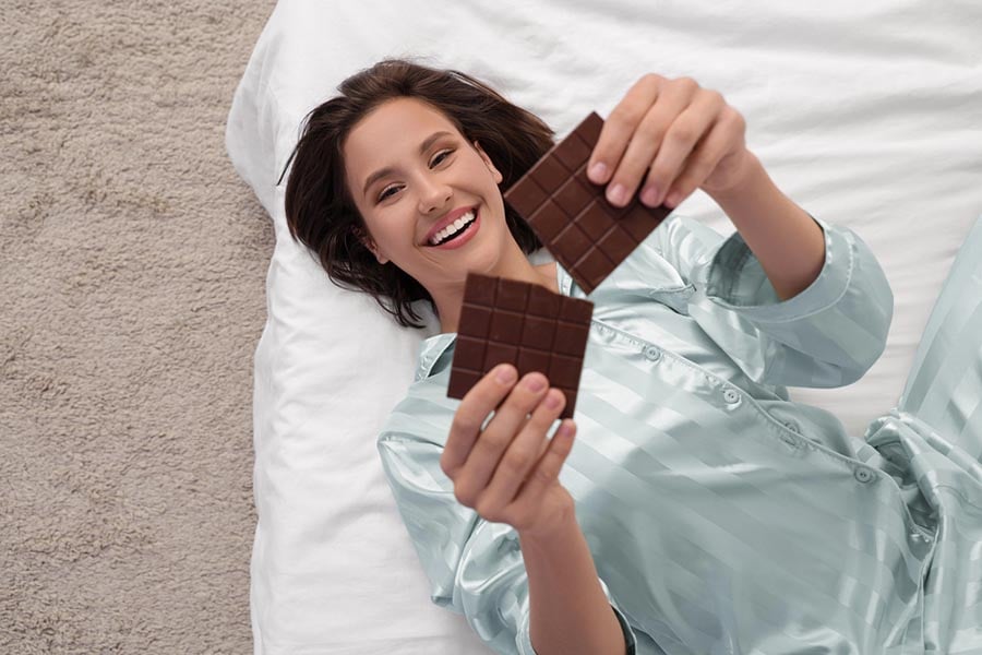 Черен шоколад за настроение.