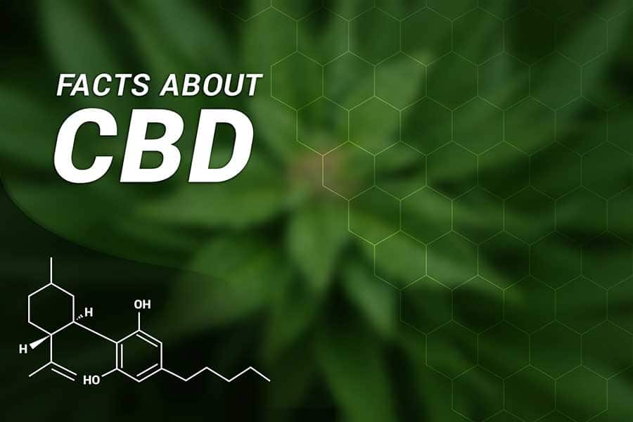 Факти за ползите от CBD конопеното масло, с включена химична формула на съединението.