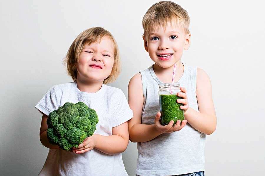 Смути от зеленчуци. Засилване на имунитета при деца. Броколи.