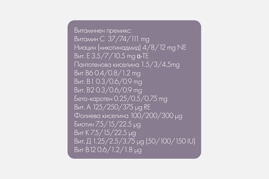 Etiket sys sustavki - Detski Multivitamini