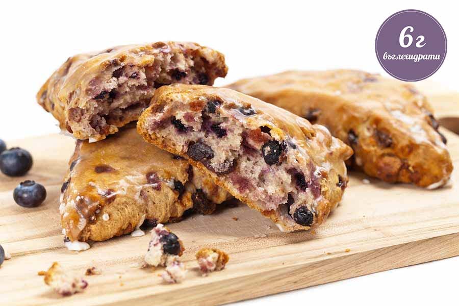 Шведски кифлички. Кето кифлички с боровинки.