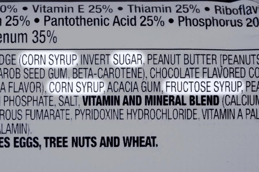 Фруктоза, захар, фруктозен сироп, етикет.