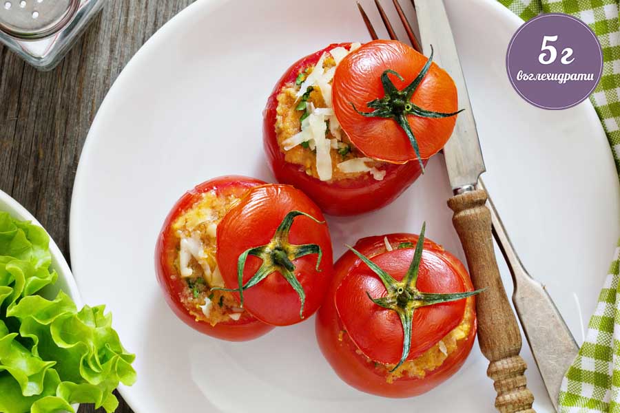 пълнени домати със спанак и сирена