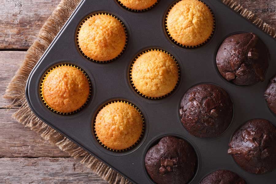 лимонов кейк в чаша. мъфини