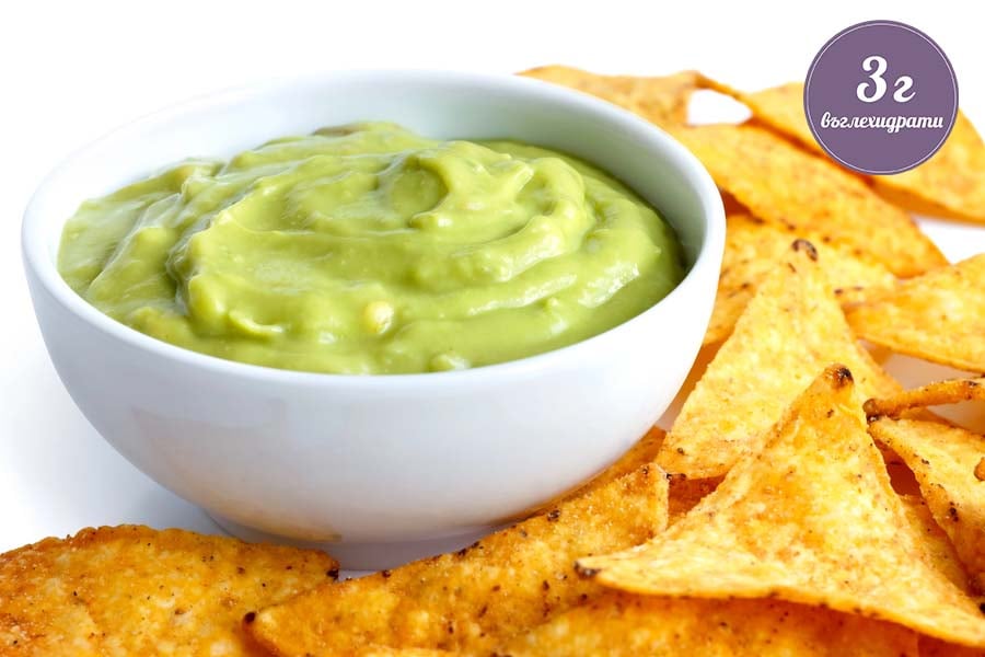 тортила чипс с гуакамоле