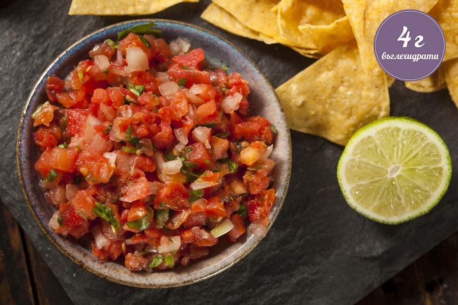 тортила чипс и пико де гайо