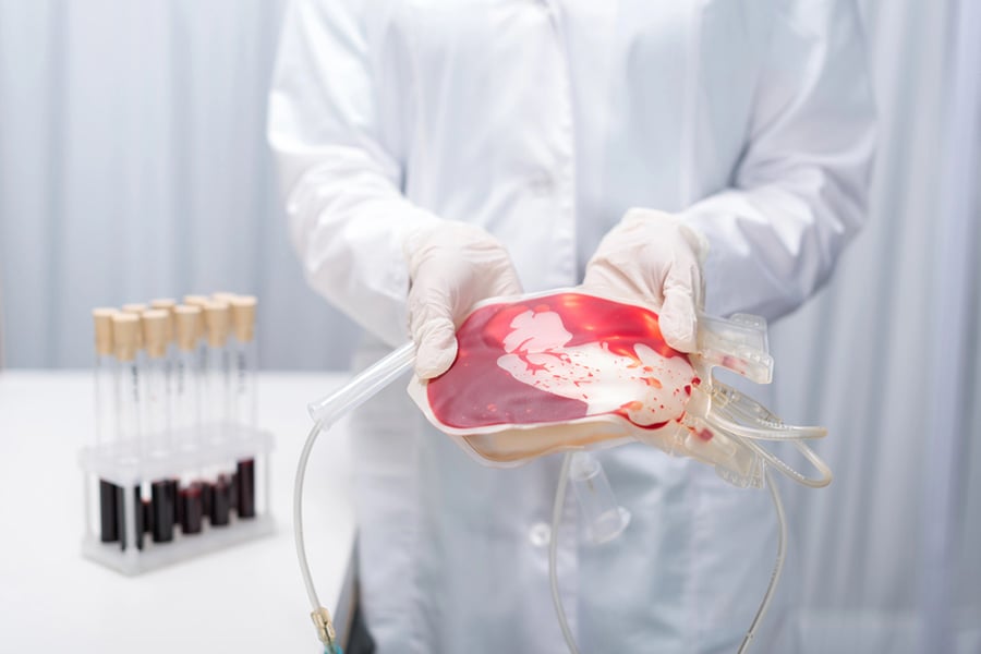 кръводаряване, сак