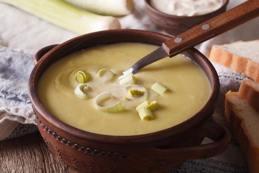 Супа с праз - вишисоаз.