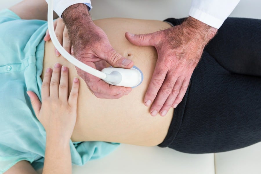 Предлежание на плода, ултразвук