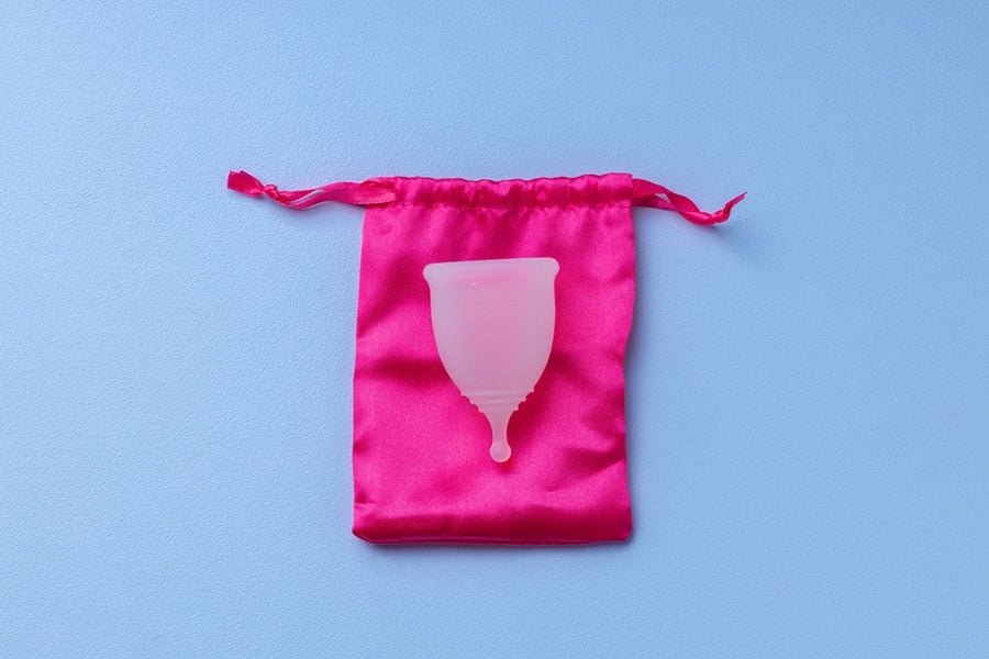 менструална чашка, съхранение