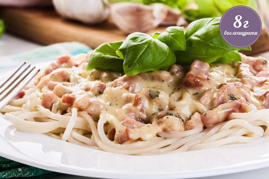 lesni-spageti-karbonara лесни спагети карбонара