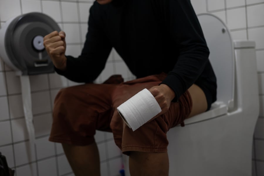 Човек със стеаторея.