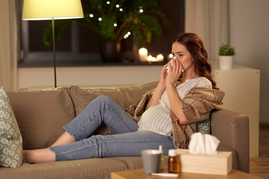 запушен нос при бременност