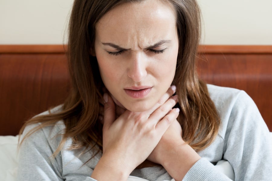 Болки в гърлото при дисфагия