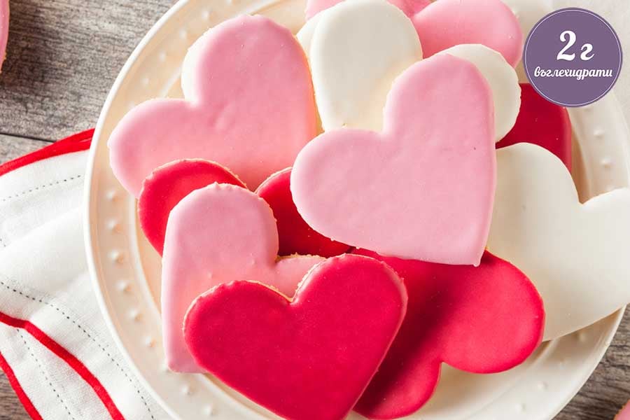 десерти за свети валентин, бисквити